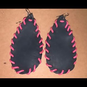real leather earrings
